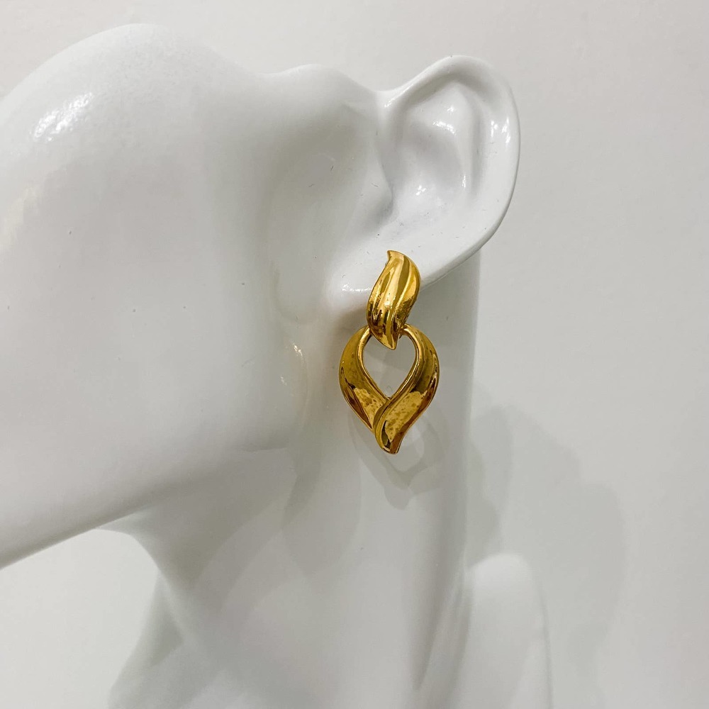 VTG Gold Wavy Door Knocker Earrings